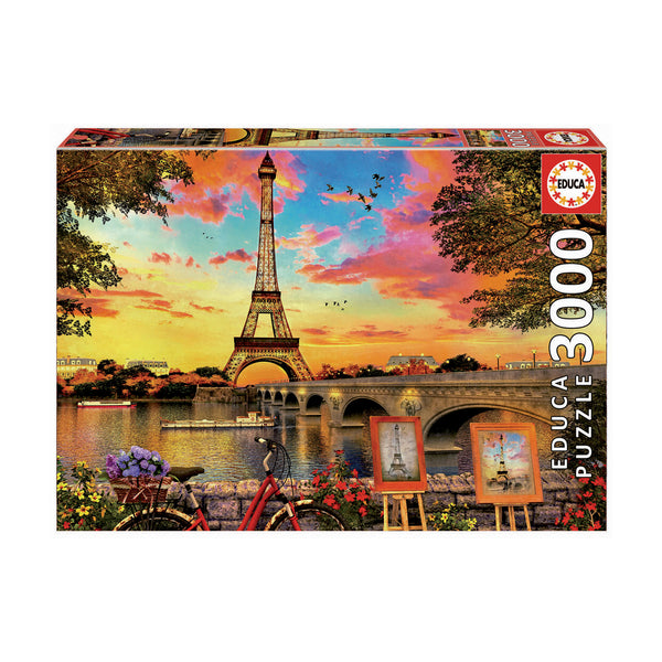 Educa Sunset in Paris 3000 Piece Puzzle
