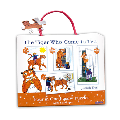 The Tiger Who Came To Tea 4 in 1 Puzzle