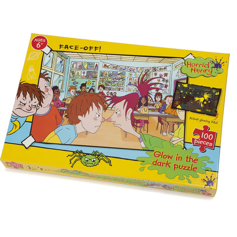 Horrid Henry Glow in the Dark Face-Off 100 piece puzzle