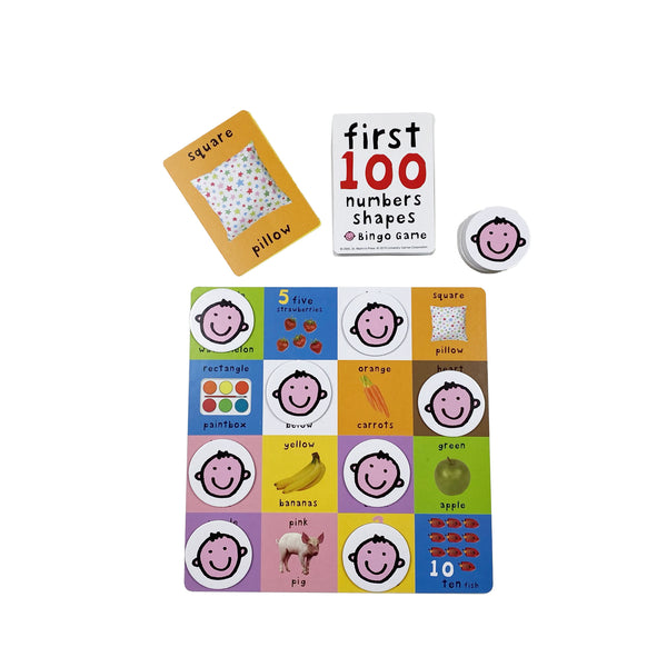 First 100 Numbers and Shapes Bingo Game