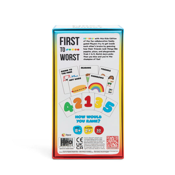 First to Worst - Kids Edition