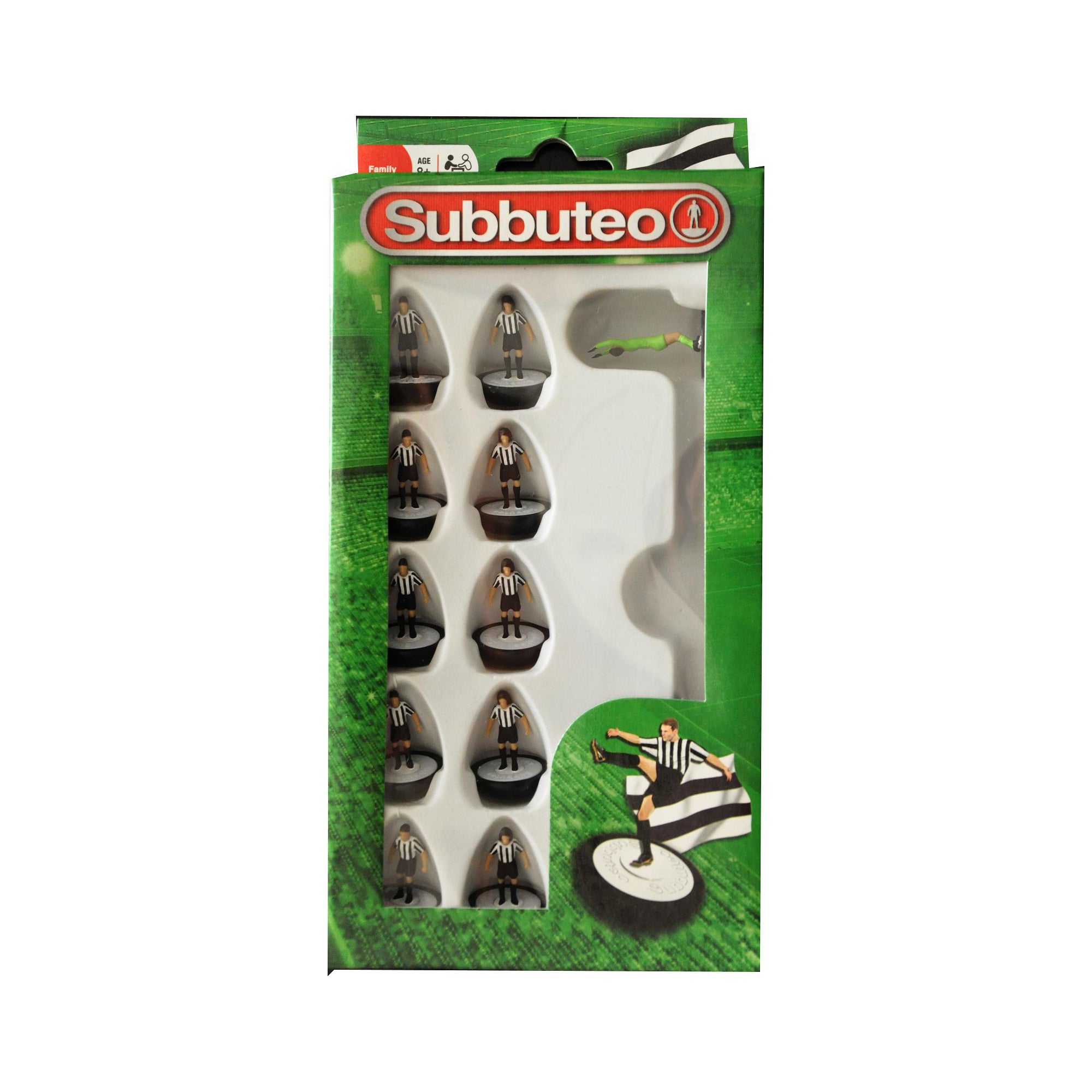 Subbuteo Black and White Stripe Kit Players 