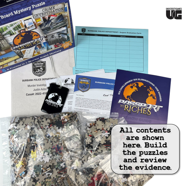 Murder Mystery Party Case Files Puzzle - Passport to Murder