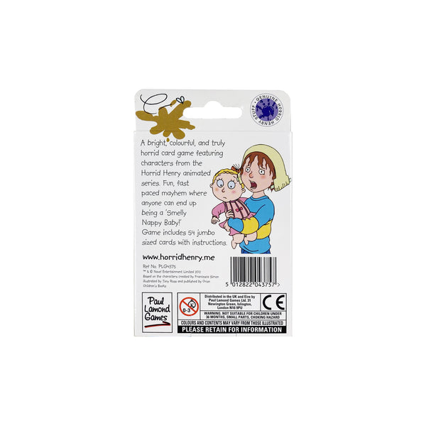 Horrid Henry Smelly Nappy Baby Card Game