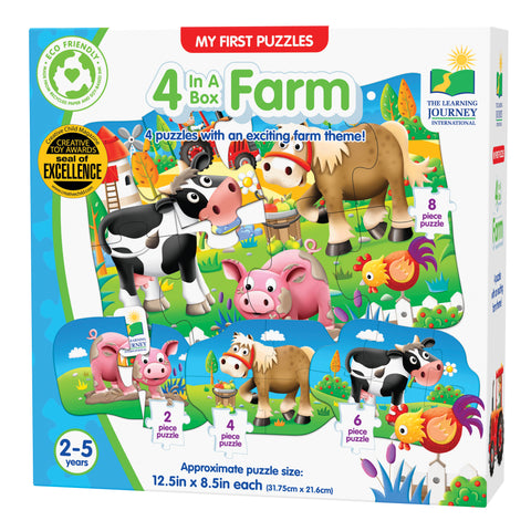 My First Puzzle Sets  4-In-A-Box Puzzles - Farm 