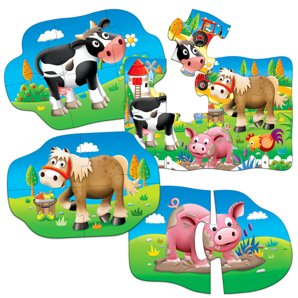 My First Puzzle Sets  4-In-A-Box Puzzles - Farm