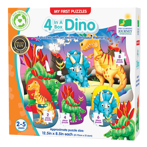 My First Puzzle Sets  4-In-A-Box Puzzles - Dino  