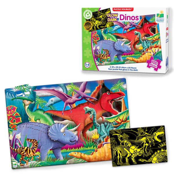 Puzzle Doubles - Glow In The Dark - Dinos